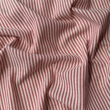 Coupon 1.8 m - Coton Viscose Rayé / Raytis Rouge