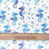 Coton Numérique Exclusif LPQC / Hippocampe Bleu