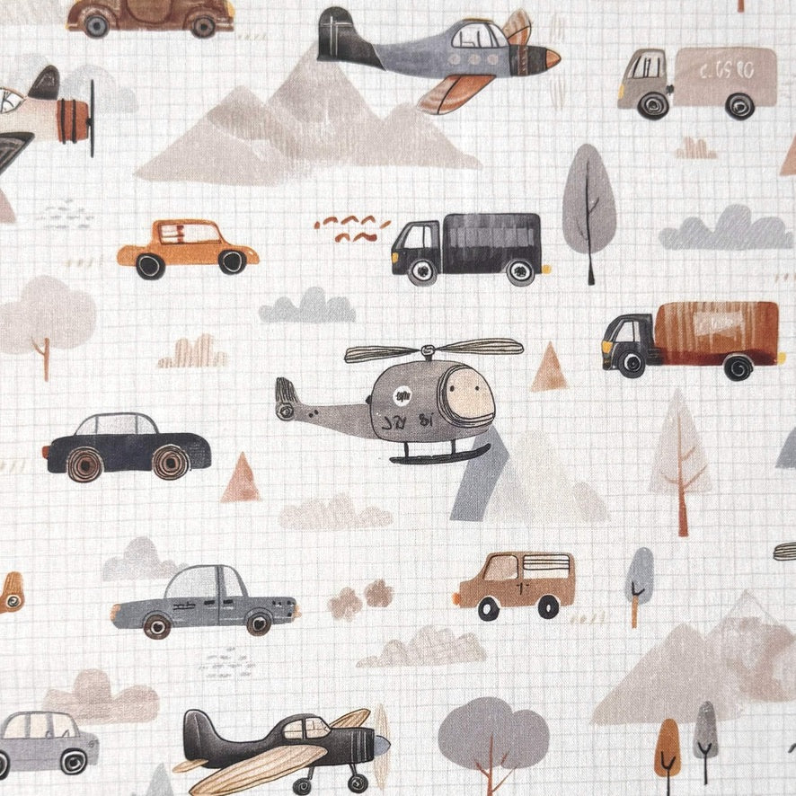 Coton à Impression Numérique / Roadtrip