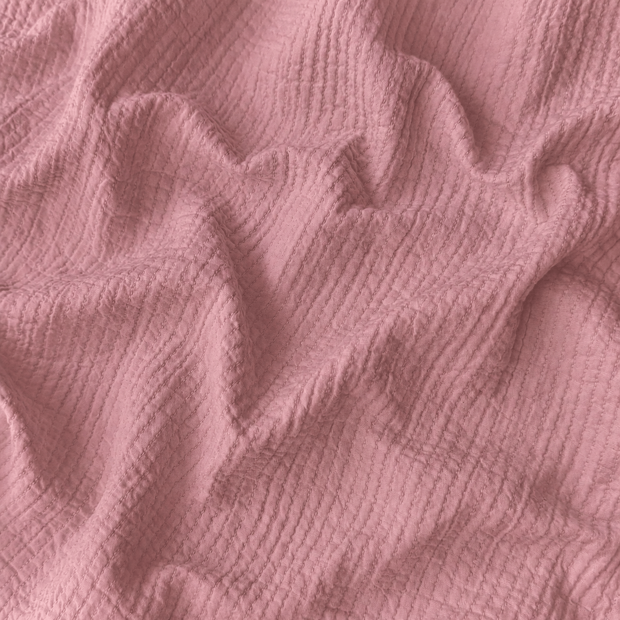 Coton Surpiqué / Vieux Rose