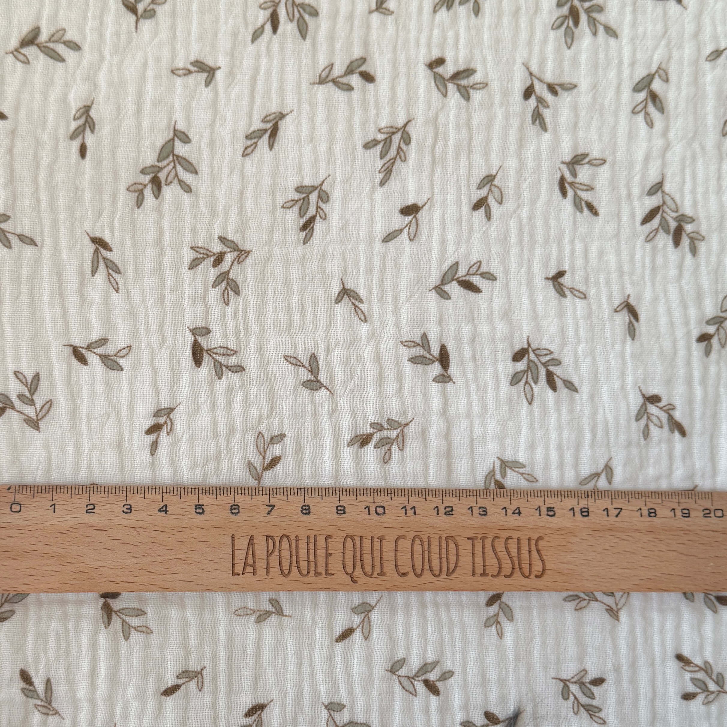 Coupon 60 cm - Double Gaze / Small Leaves