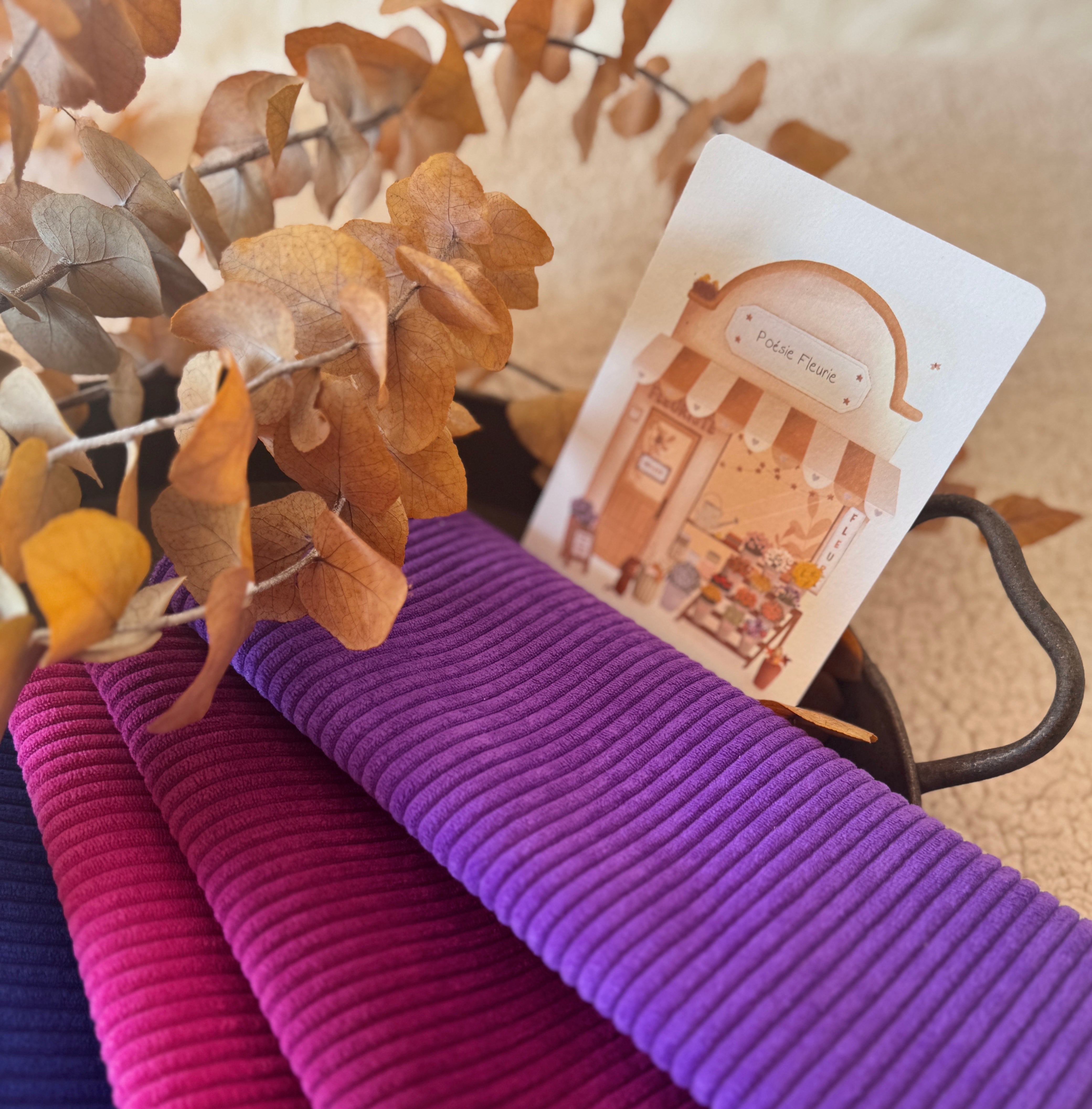 Velours Côtelé Huggy / Hibiscus