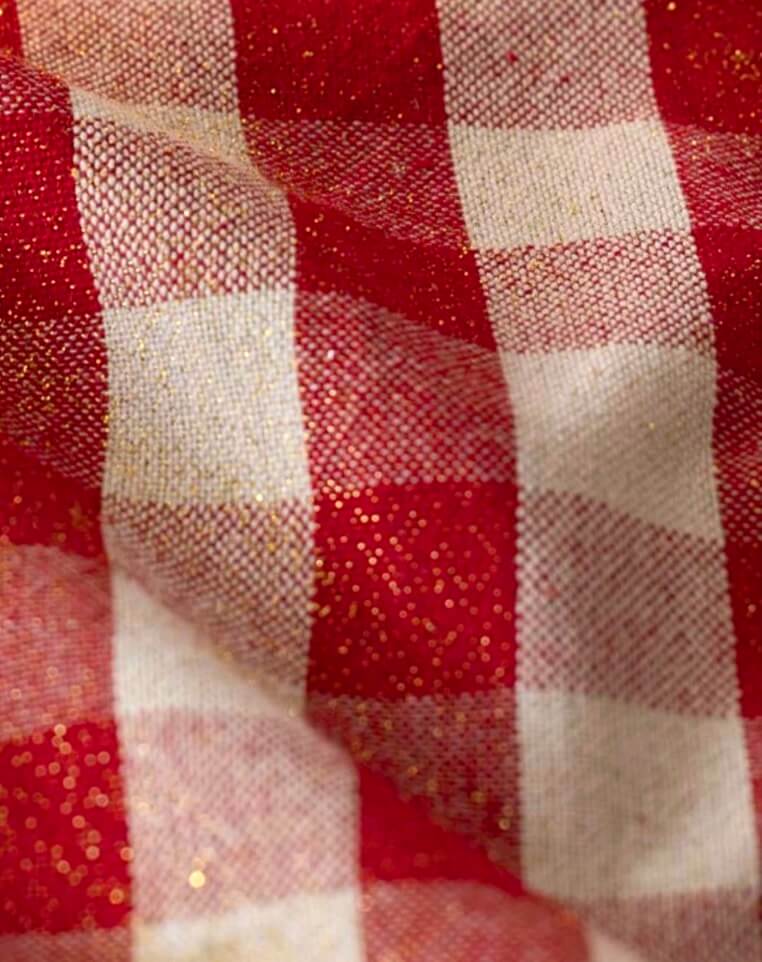Coton Tissé  / Célestin Lurex Rouge Doré