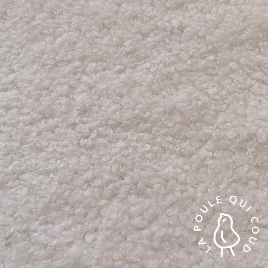 Coupon 80 cm - Teddy Peluche / Ecru