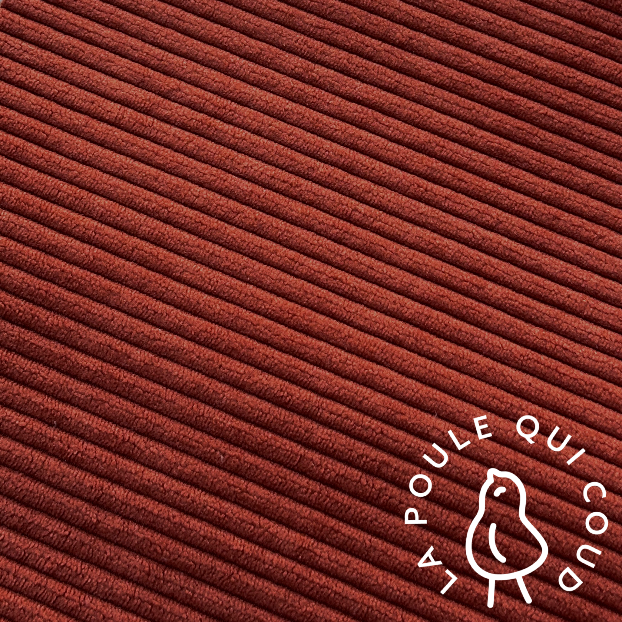 Coupon 50 cm - Velours Côtelé Huggy / Terracotta