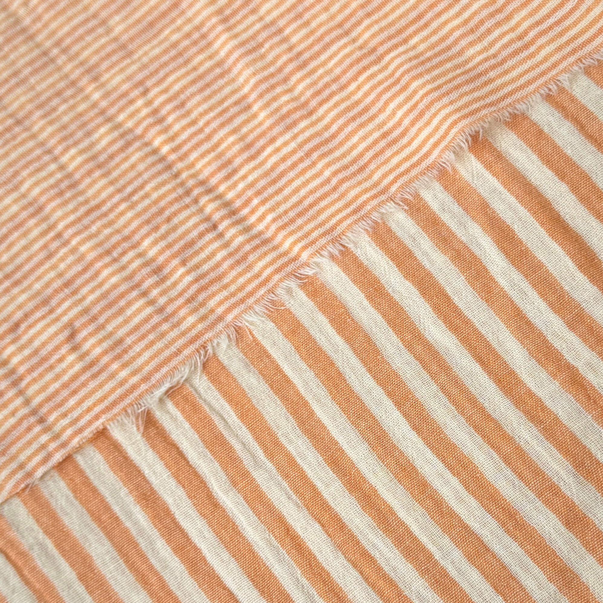 Coupon 90 cm - Double Gaze Double Face Stripes / Lemon - Mangue