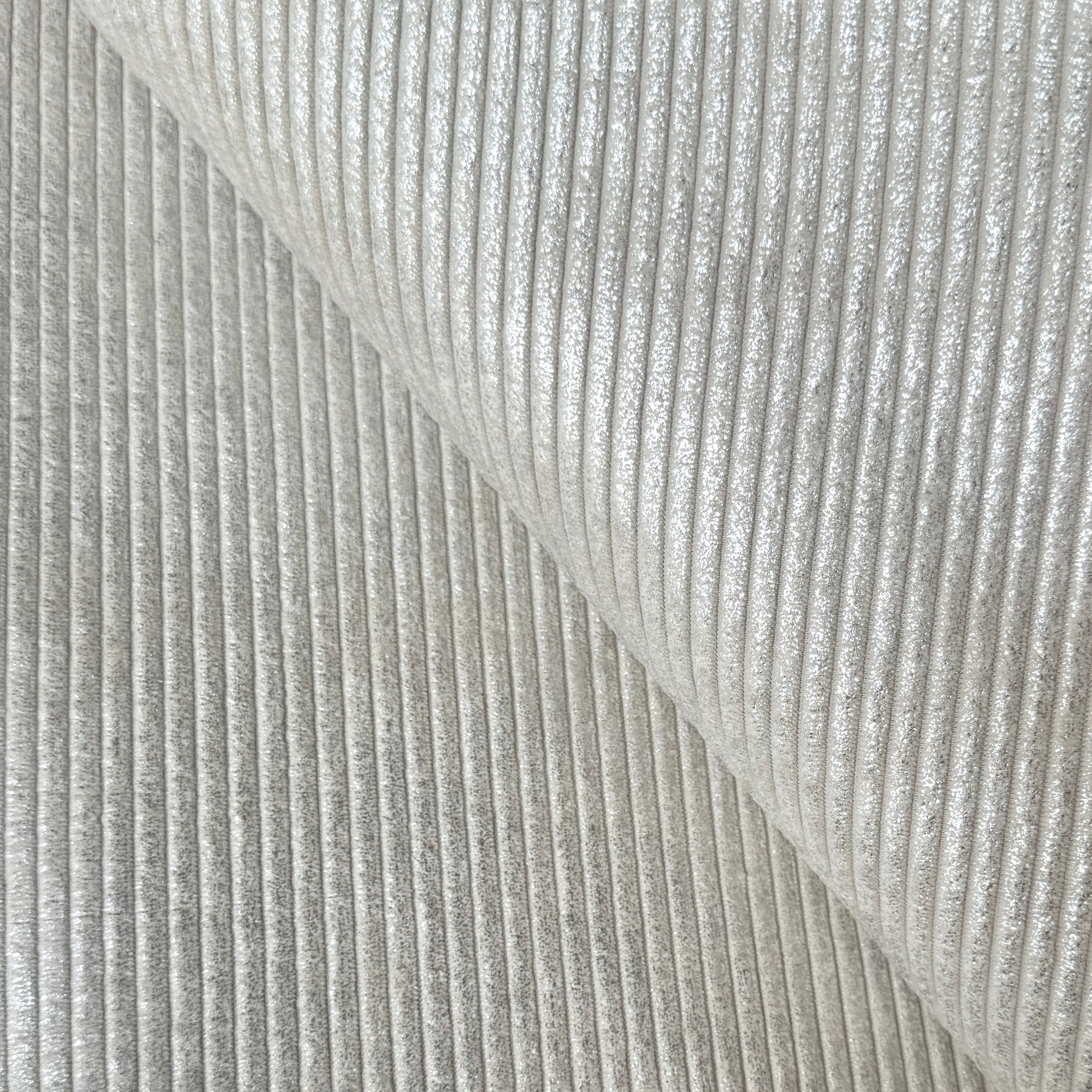 Coupon 70 cm - Velours Côtelé Huggy / Silver