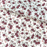 Coupon 1.5 m - Popeline de Coton / Capri Ecru-Raisin
