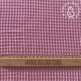 Coupon 1 Mètre - Nid d'abeille / Rose Fane
