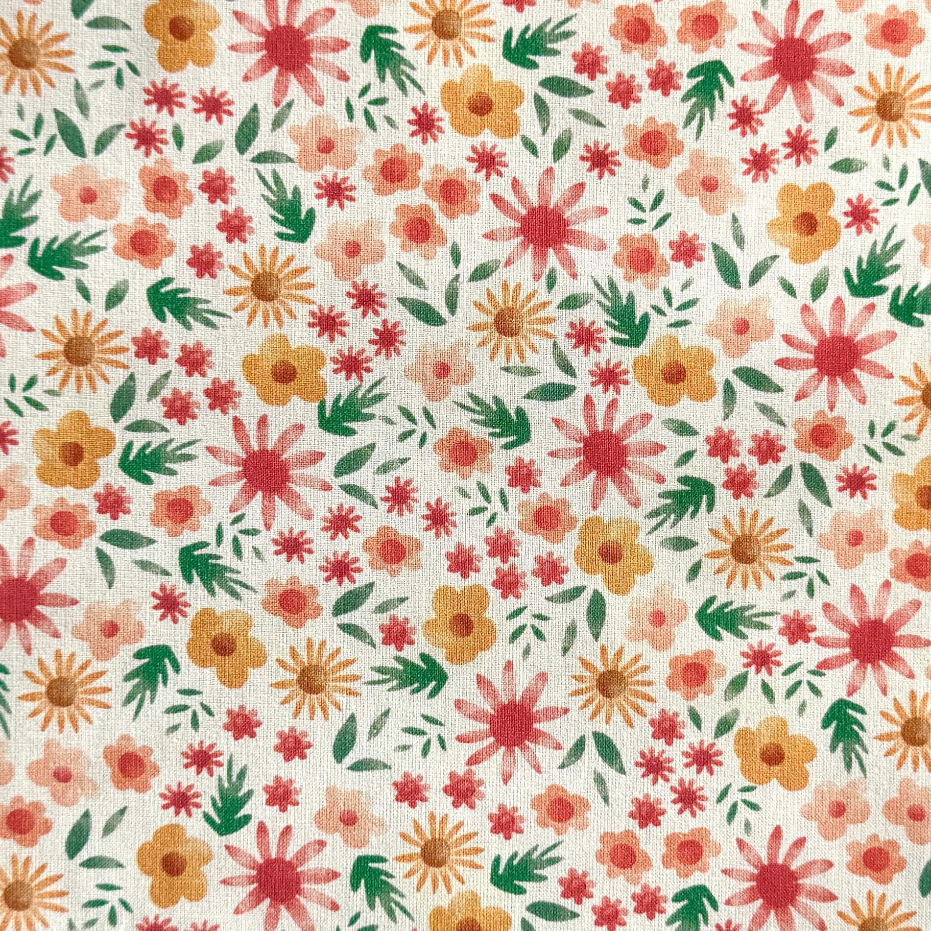 Coupon 60 cm - Coton Numérique Exclusif LPQC / Flola Rose-Vert