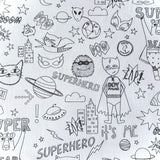 Coton Imprimé à Colorier / Superhero