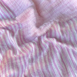 Double Gaze Double Face Stripes / Blanc Cassé - Bubble Gum