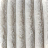 Coupon 1 Mètre - Fausse - Fourrure Cotelée / Barracuda Ecru