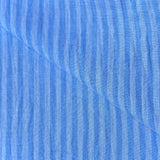 Coupon 1 Mètre - Double Gaze Double Face Stripes / Bleu - Ciel
