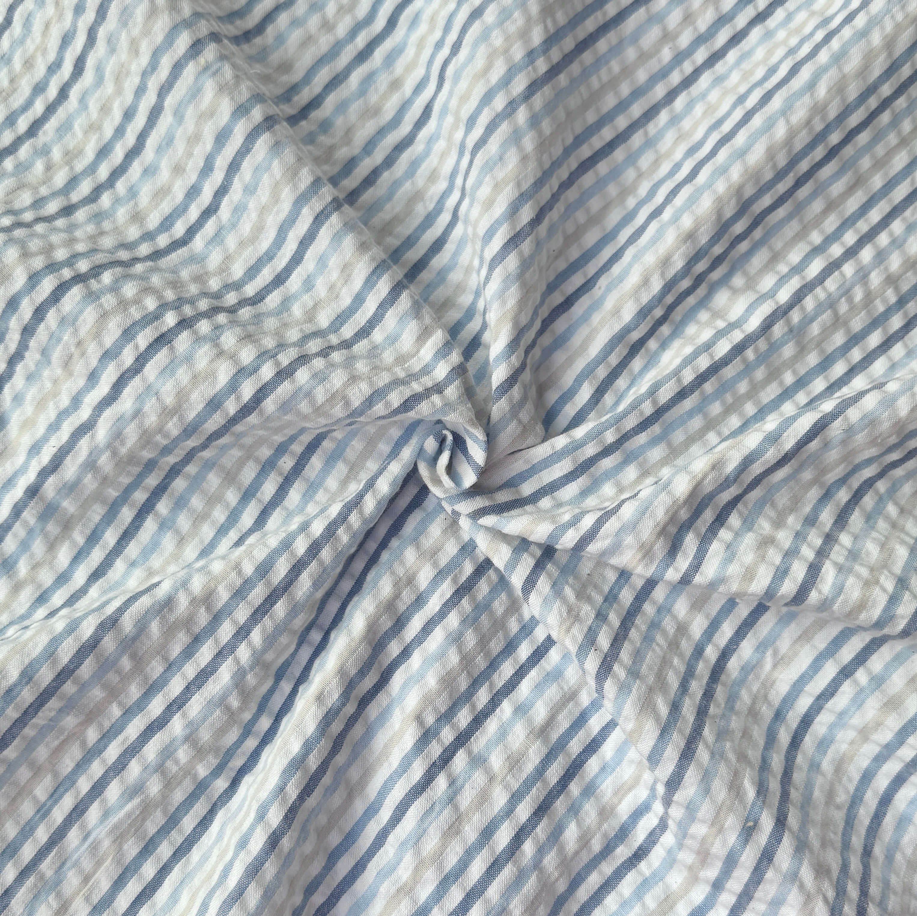 Seersucker / Joe Blanc Cassé - Bleu