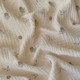 Double Gaze Numérique Gots / Natural Flowers