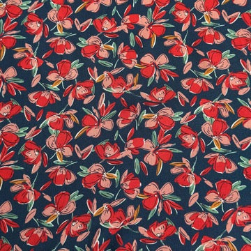 Coupon 80 cm - Viscose / Blossom Marine