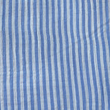 Double Gaze Double Face Stripes / Blanc Cassé - Azur