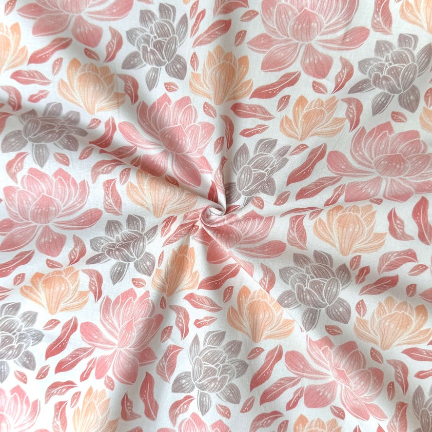 Coton Numérique Exclusif LPQC /  Magnol Rose-Abricot