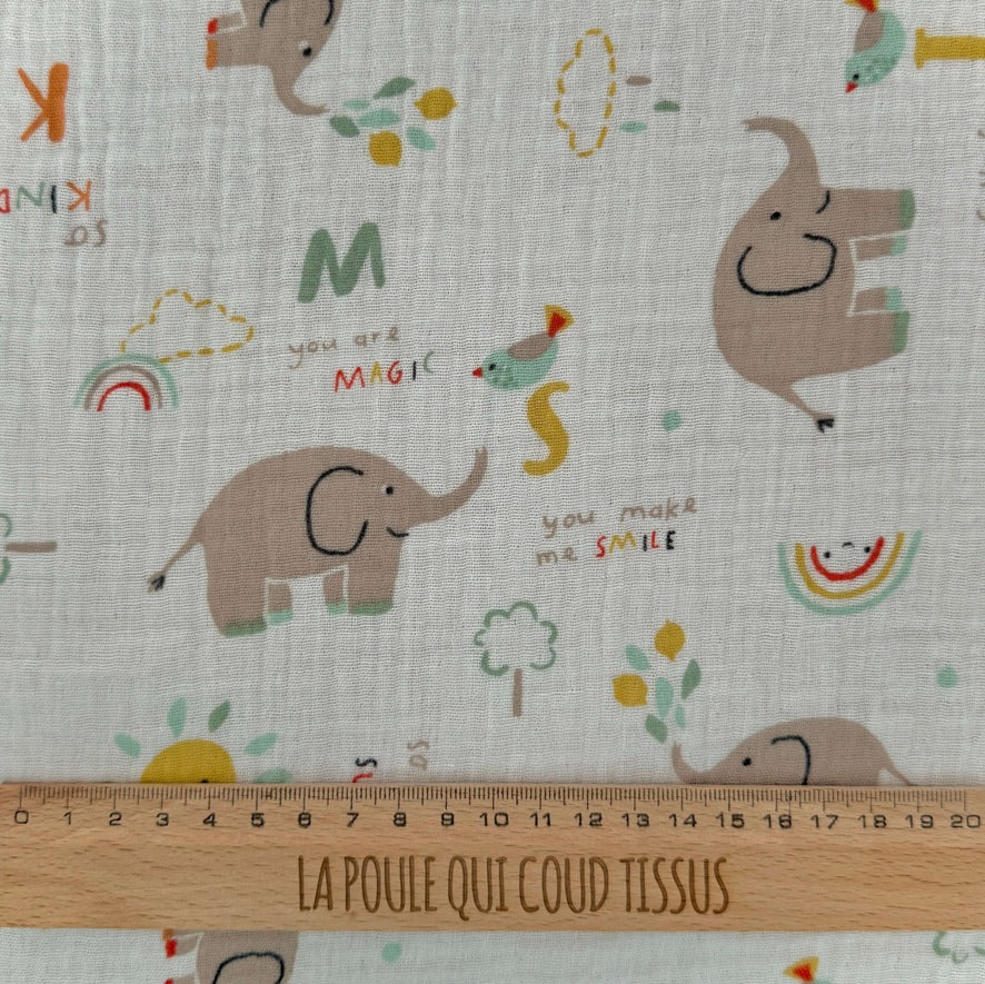 Coupon 1 Mètre - Double Gaze / Padao