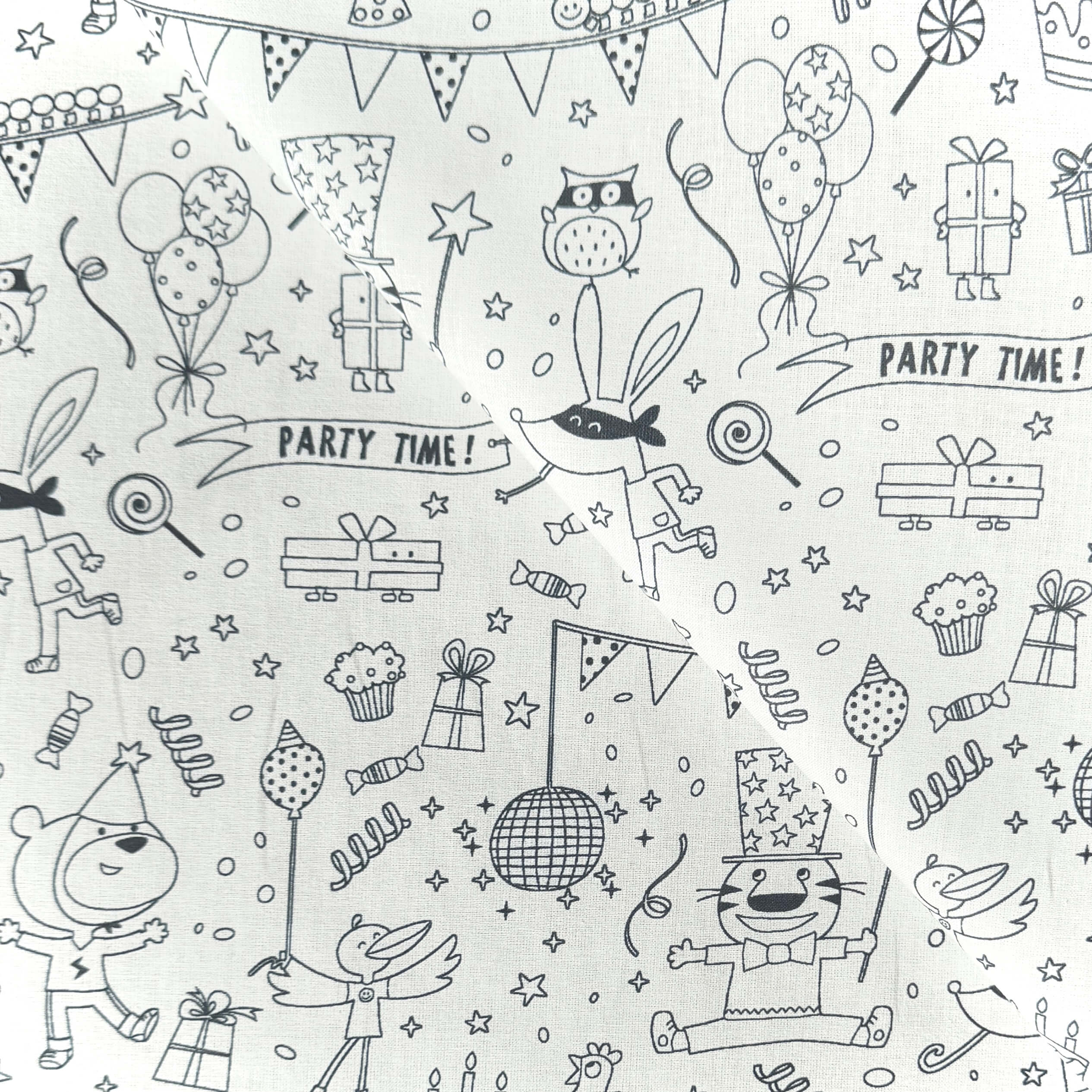 Coupon 1.3 m - Coton Imprimé à Colorier / Enfete