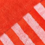 Micro Eponge Bambou  Rayé / Rose-Tangerine