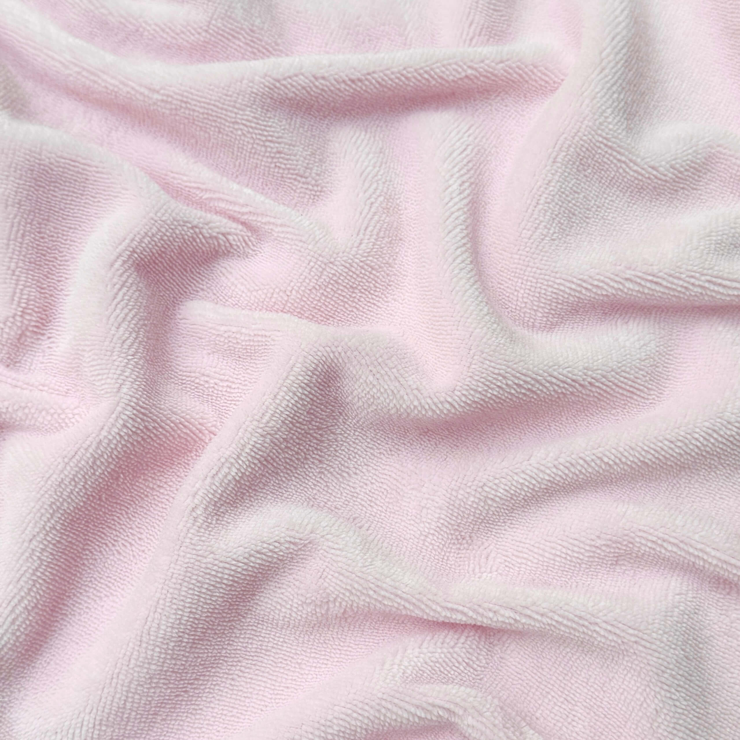 Coupon 2 Mètres - Micro Eponge Bambou / Rose Clair