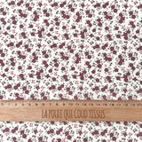 Coupon 1.5 m - Popeline de Coton / Capri Ecru-Raisin