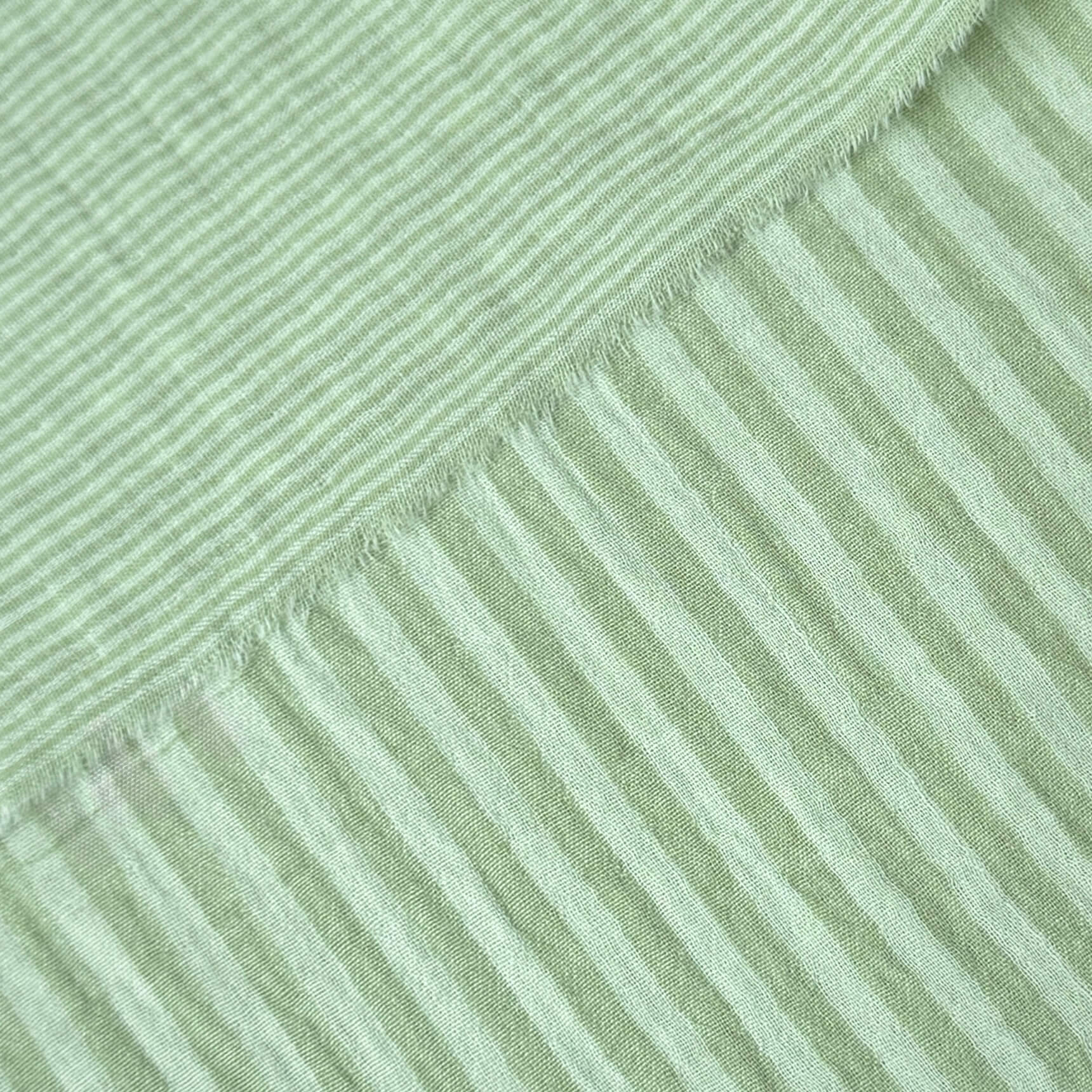 Double Gaze Double Face Stripes / Vert Clair - Amande