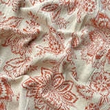 Coupon 1.2 m - Coton Tissé  / Ceylan Terracotta