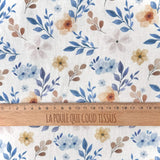 Coupon 1.1 m - Coton à Impression Numérique / Zada Bleu