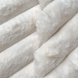 Coupon 1 Mètre - Fausse - Fourrure Cotelée / Barracuda Ecru