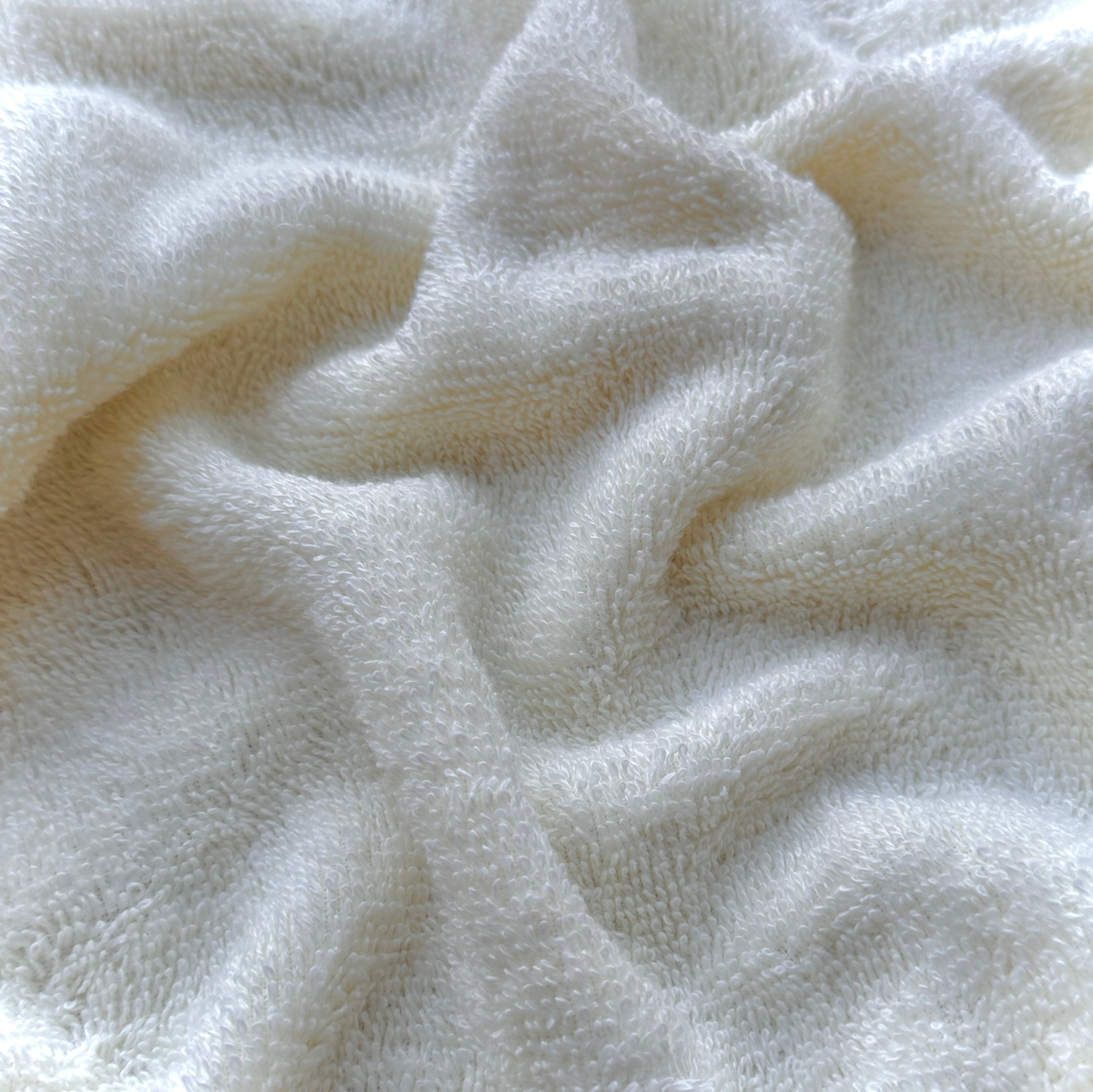 Coupon 1 Mètre - Eponge Bouclette 100% Coton  / Ecru