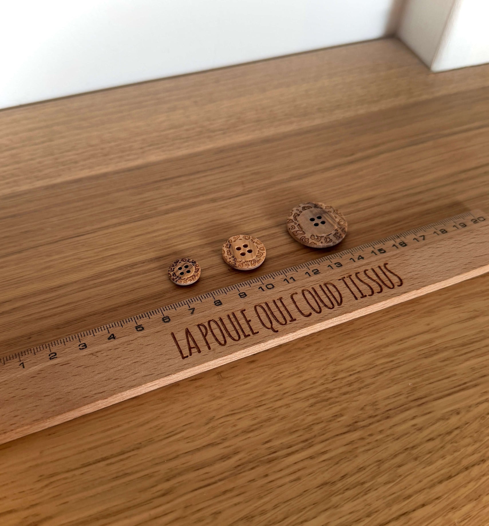 Bouton en bois - Léopards