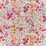 Coton à Impression Numérique / Romane Blanc-Rose Thé