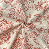 Coupon 1.2 m - Coton Tissé  / Ceylan Terracotta