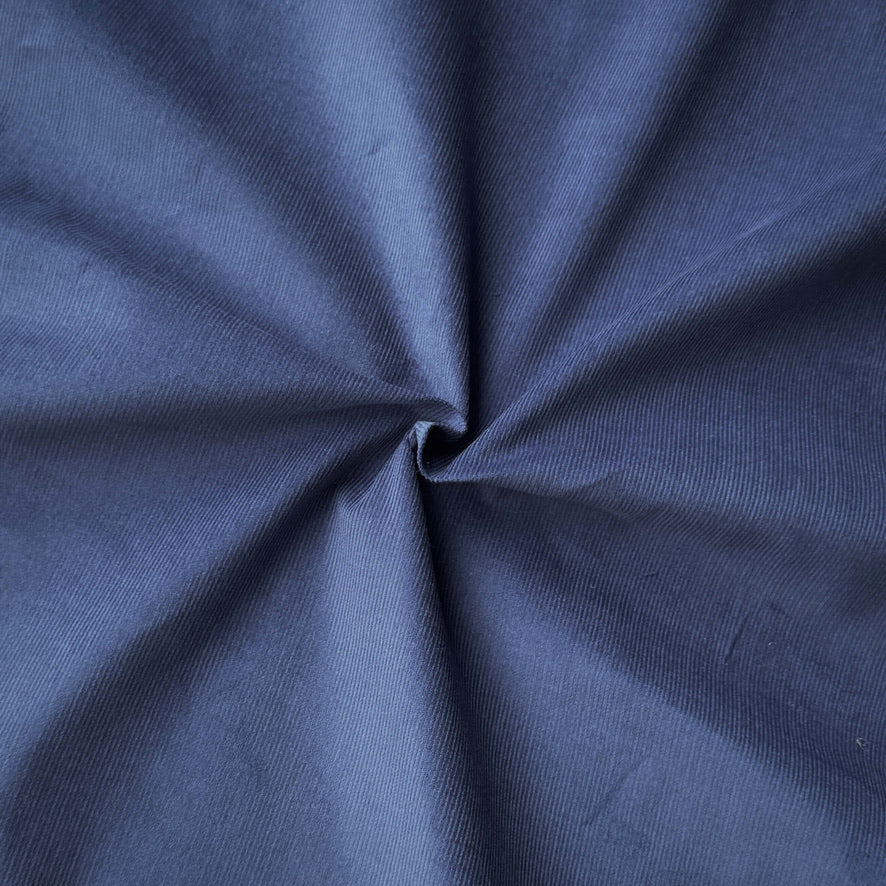 Velours Côtelé 1000 Raies / Uni Bleu Foncé