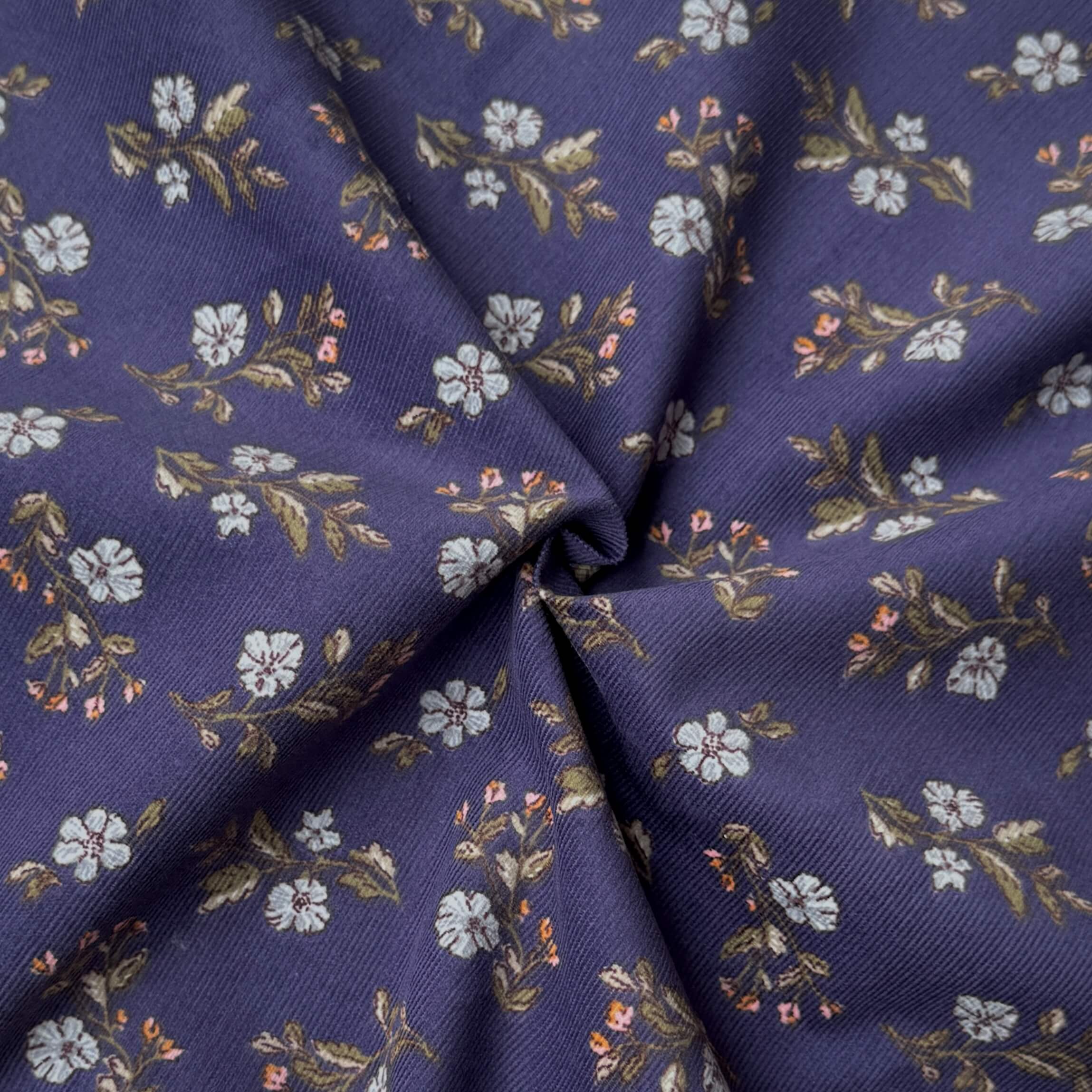 Velours Côtelé 1000 Raies / Lina Bleu - Vert