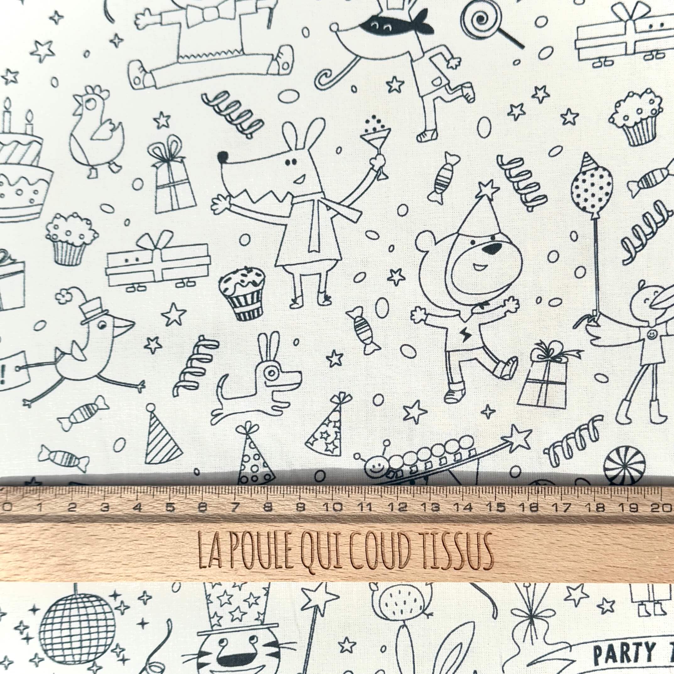 Algodón estampado digitalmente / Hortense