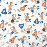 Coupon 50 cm - Coton Numérique Exclusif LPQC / Souris Ecru-Bleu