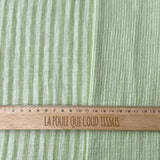 Double Gaze Double Face Stripes / Vert Clair - Amande