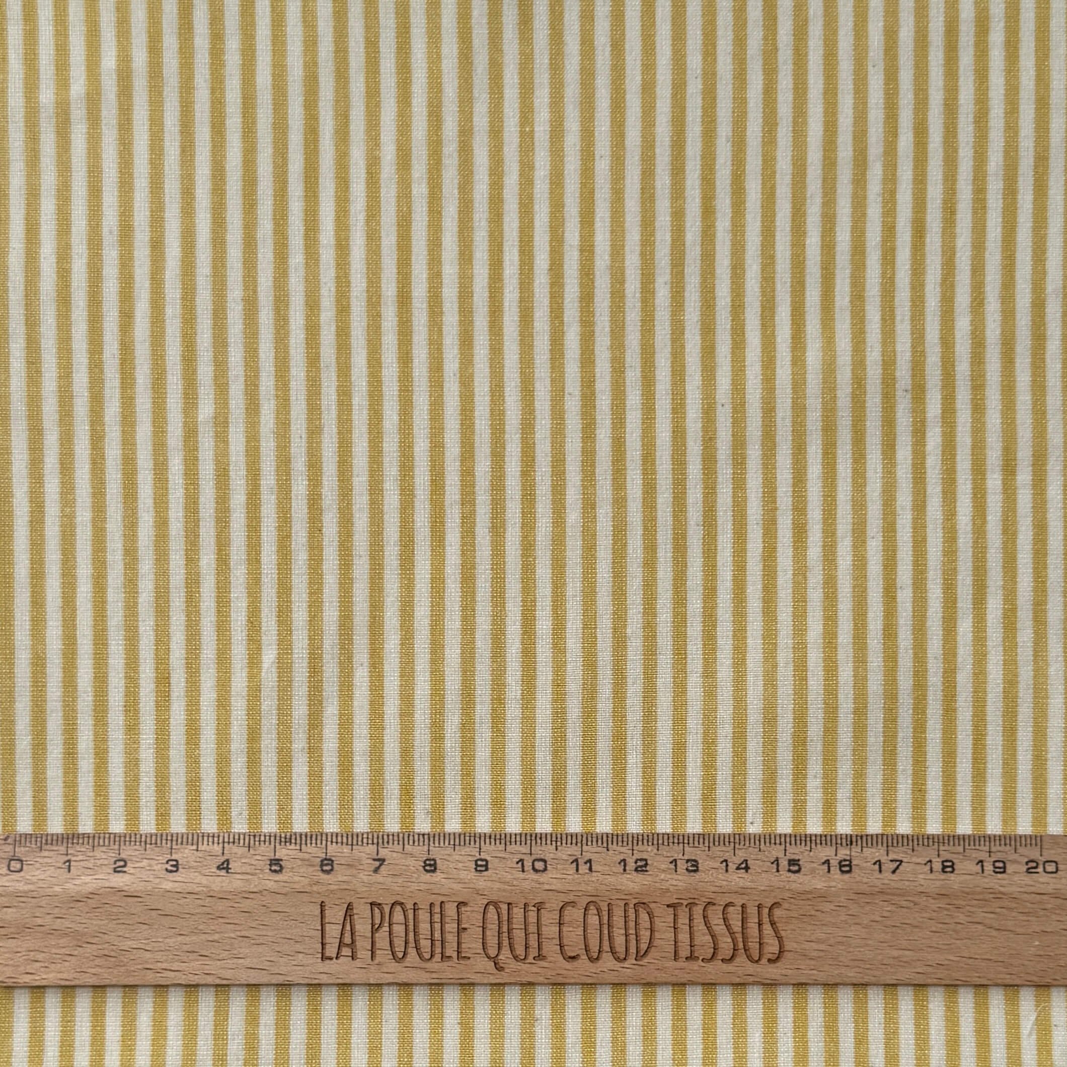 Coton Viscose Rayé / Raytis Jaune