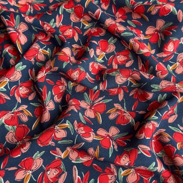 Coupon 80 cm - Viscose / Blossom Marine