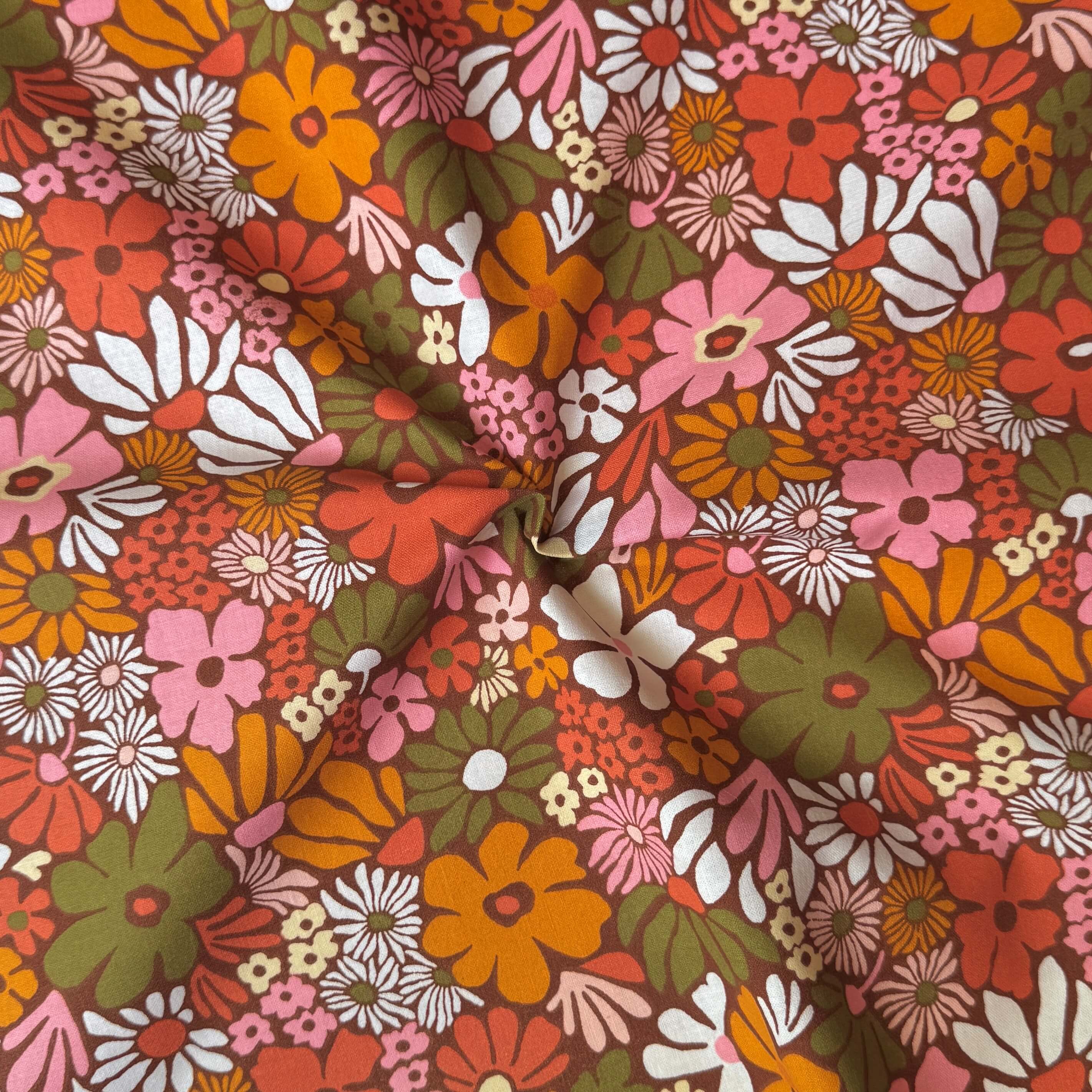 Algodón estampado / Begonia caqui