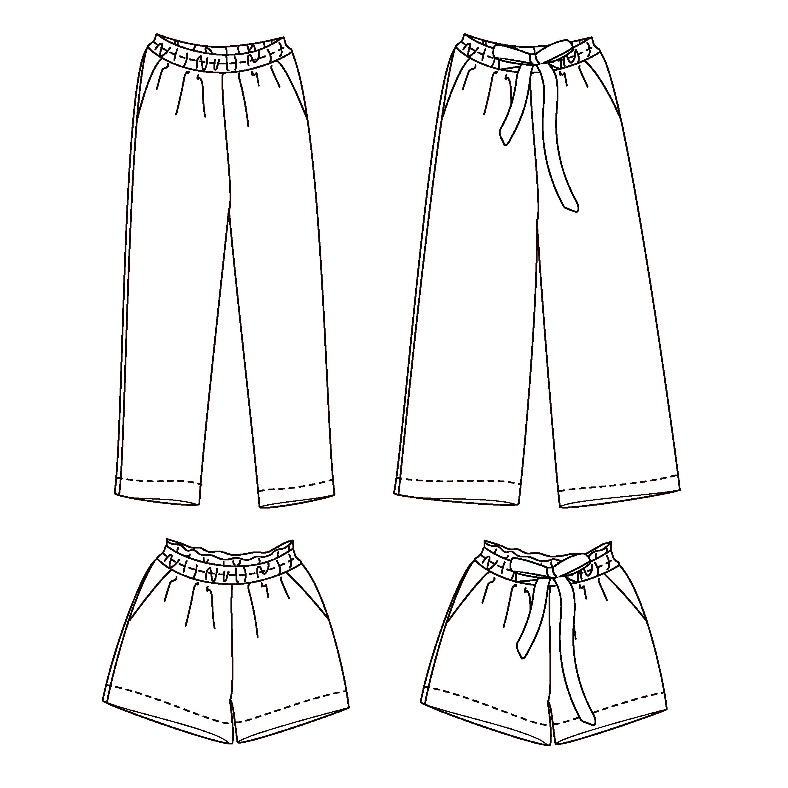 Patron de Couture - Ikatee / Pantalon & Short Femme SINGAPOUR