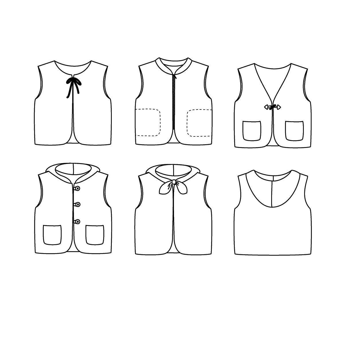 Patron de Couture - Ikatee / Gilet sans manches Bébé VIENNE