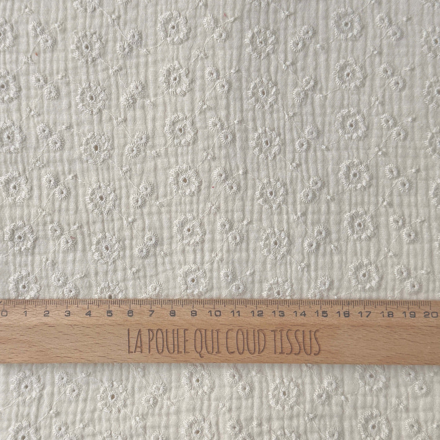 Double Gaze Brodée / Suzy Ecru