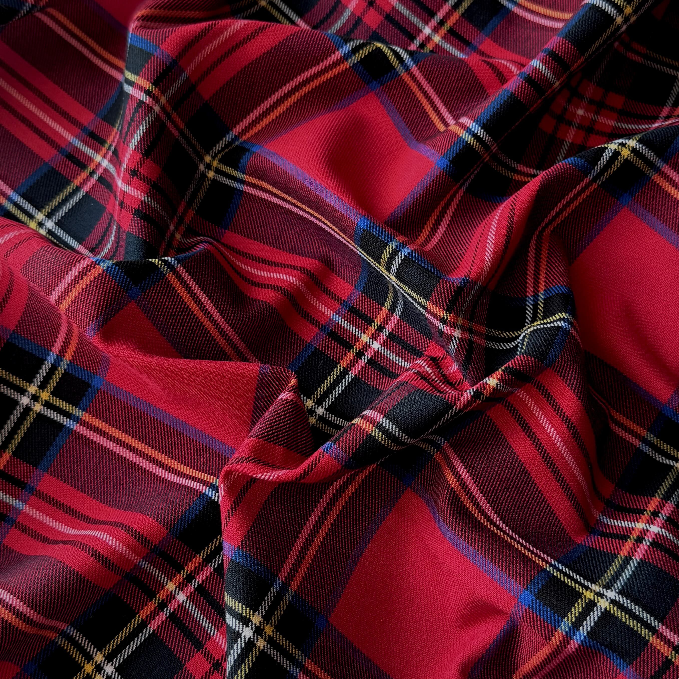 Coupon 50 cm - Tartan / Dan Rouge - Jaune