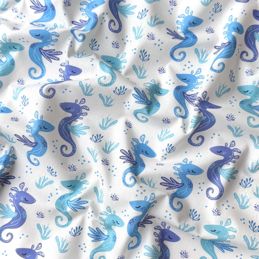 Coton Numérique Exclusif LPQC / Hippocampe Bleu