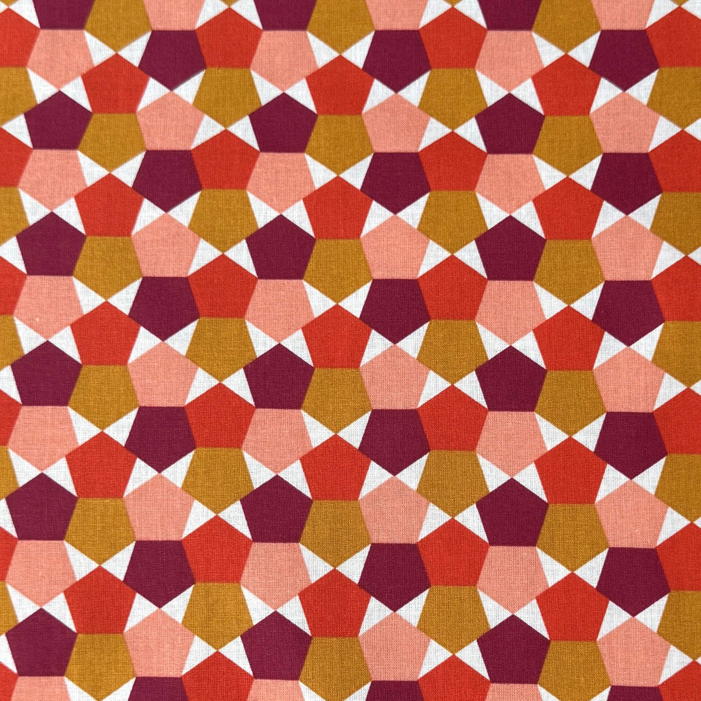 Coupon 2.1 m - Coton Imprimé / Fès Rouge